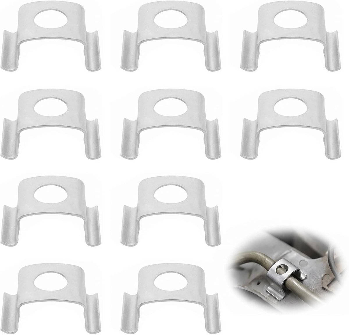 10 stuks metalen bevestigingsclips voor remslang - remslang retentieclips voor auto, universele remleidinghouder voor auto