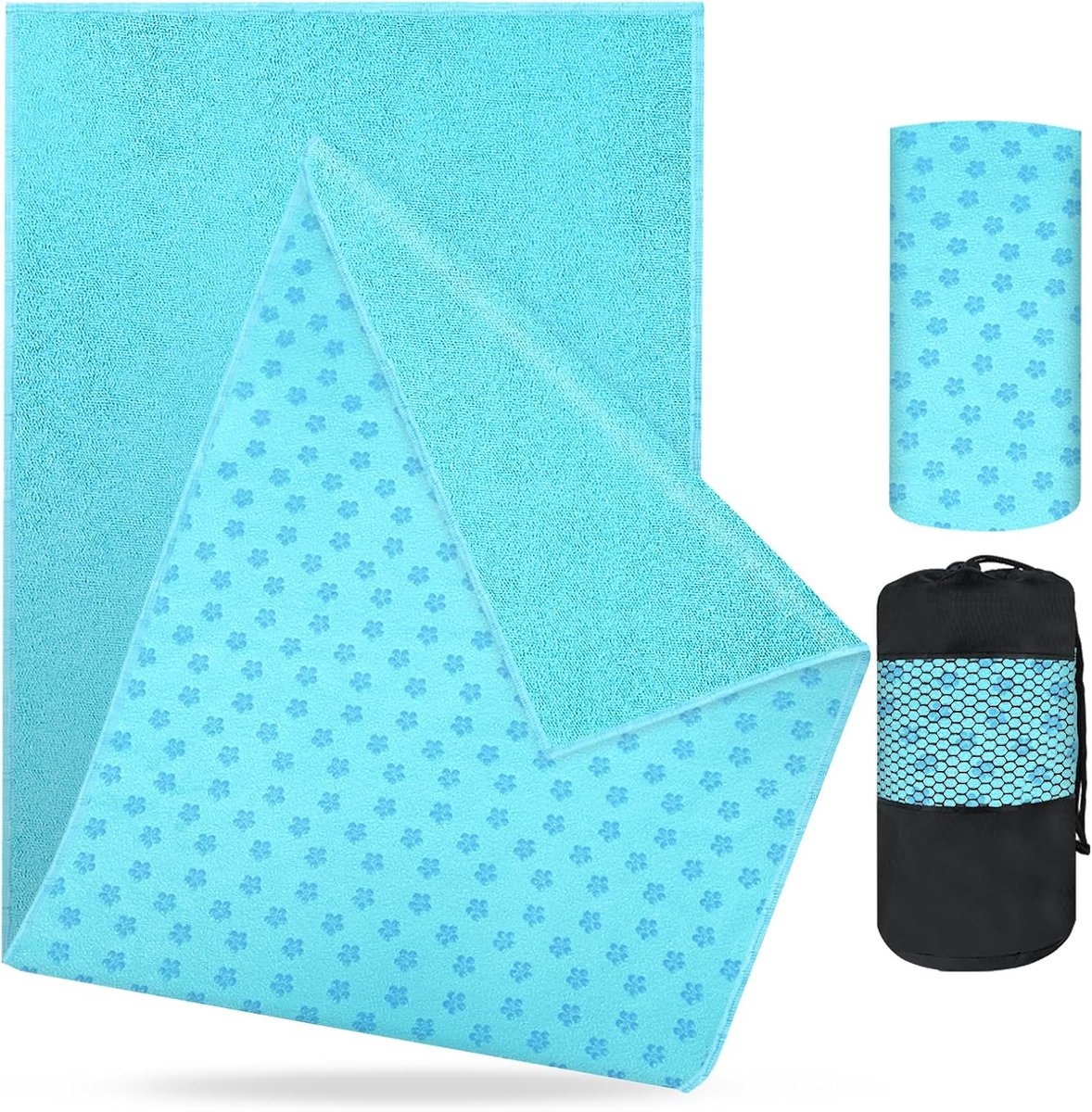 Yogamat, vezelyogamat, geschikt voor sportscholen en Pilates-183*63CM，Meerblauw