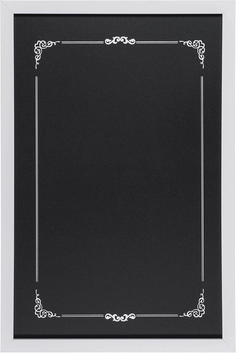 - Decoratief krijtbord, 60 x 40 mm, wit frame