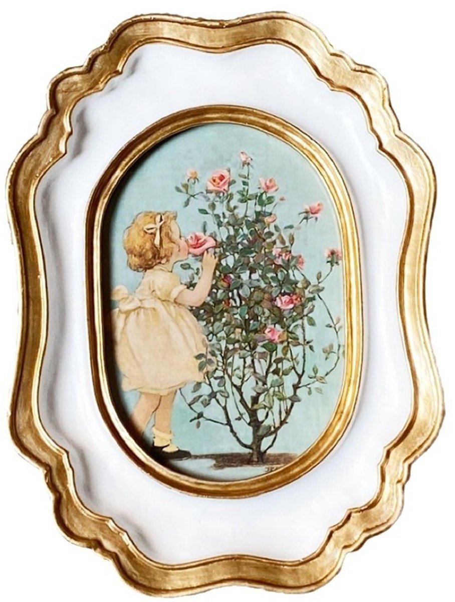 Omgoods - Mini Hars Fotolijst Ovaal voor Wanddecoratie