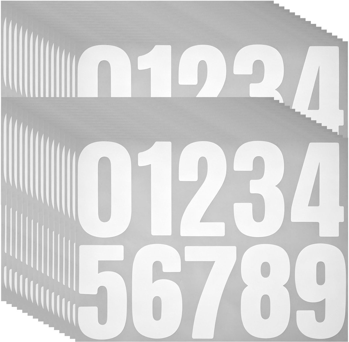SolidKeus - Set van 30 Aantal Stickers 10 cm Weerbestendig
