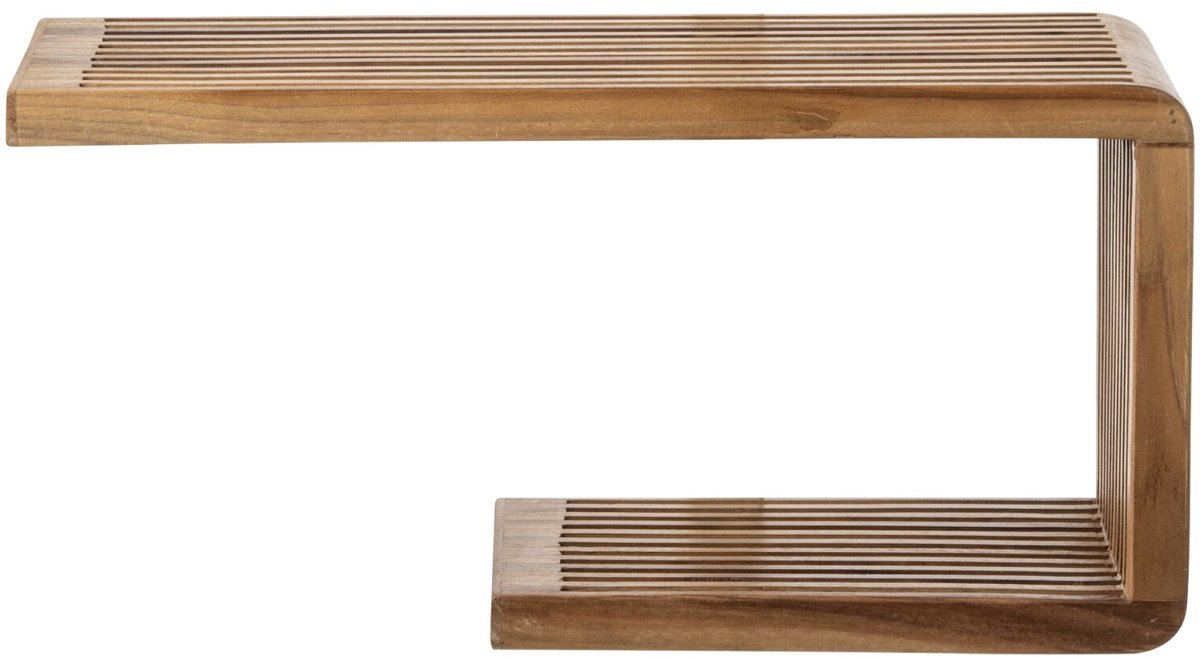 J-Line Wandrek met latten - gerecycled hout - naturel - small