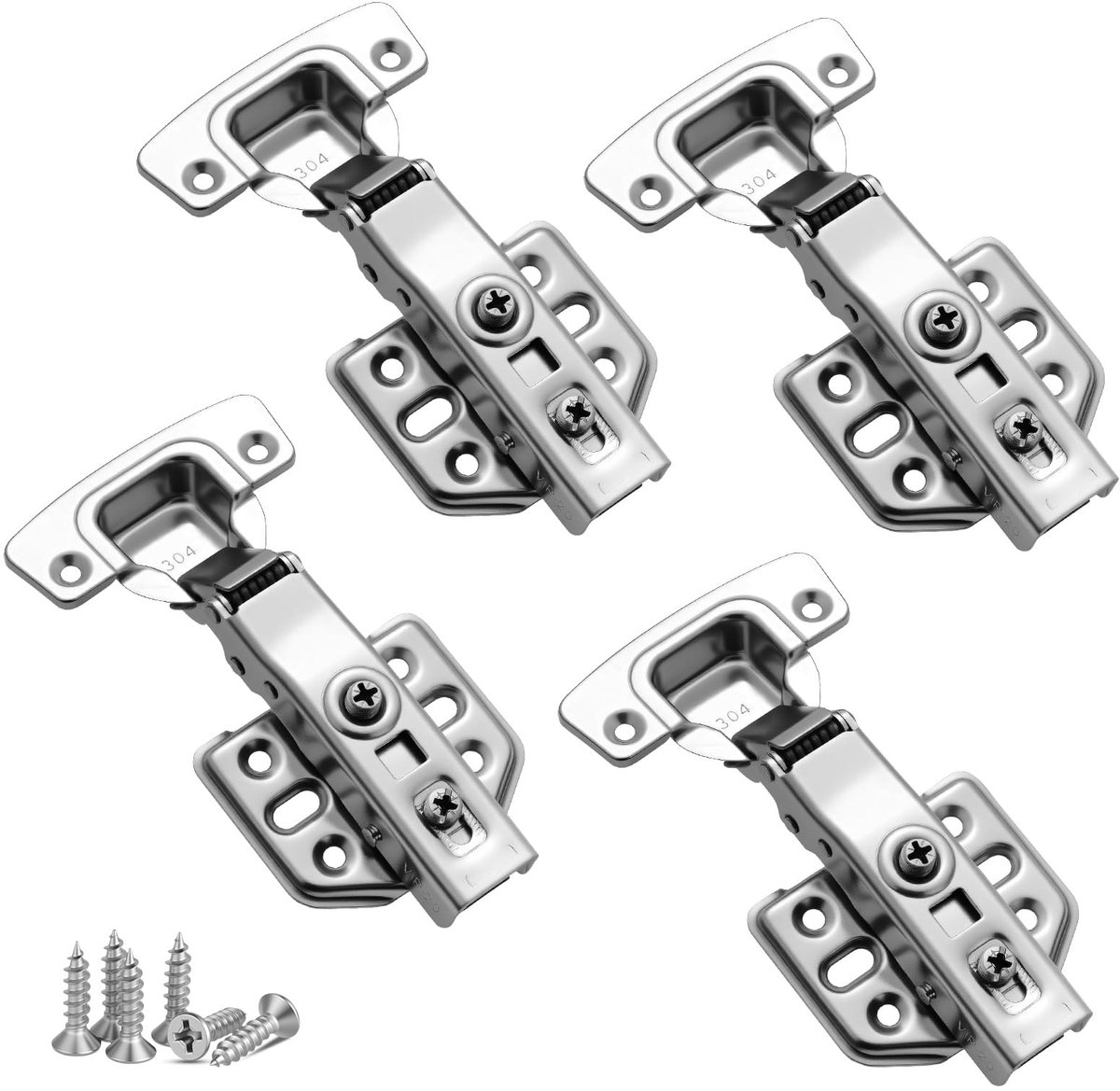 SolidKeus - Set van 4 Scharnieren voor Kastdeuren