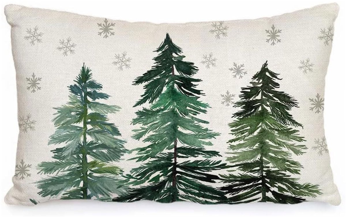 SolidKeus - Decoratieve Kussenhoes met Sneeuwvlokken