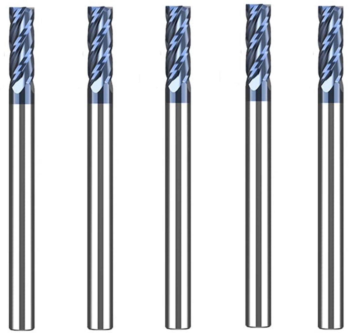 SolidKeus - Set van 5 CNC Freesbits voor Diverse Materialen