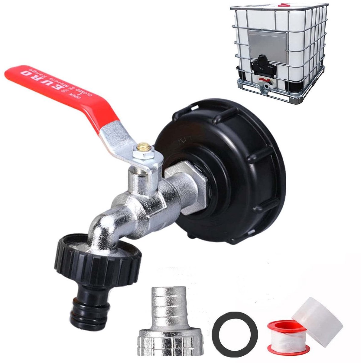 SolidKeus - IBC Water Tank Kraan met Praktische Switch