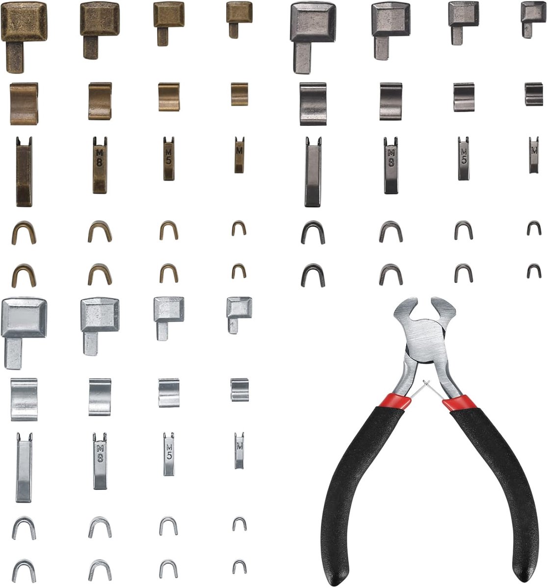 Reparatieset voor ritssluiting, zinklegering, antiek brons, zilver, zwart, #3#5#8#10, vervangende accessoires voor ritssluiting