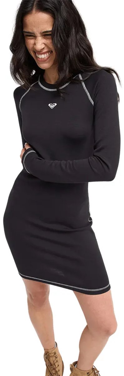 Roxy Starlight Spirit Lang Mouw Jurk Zwart XS Vrouw