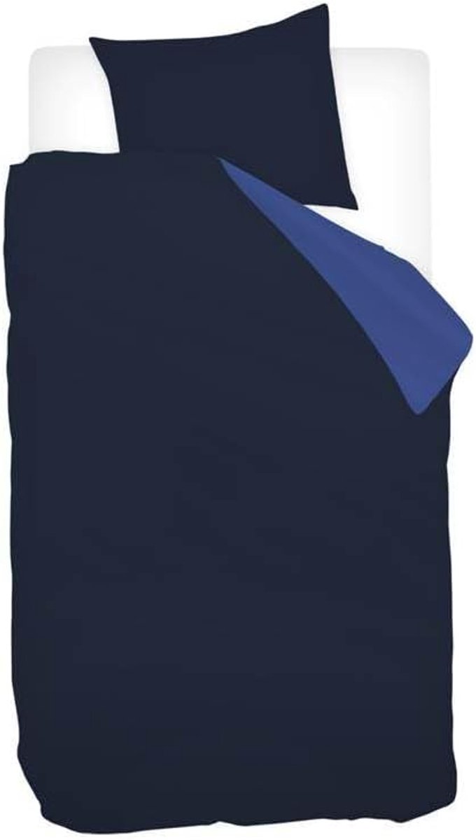 Dekbedovertrek - 140x200/220 cm + 1 kussensloop 60x70 cm - Navy/Blauw