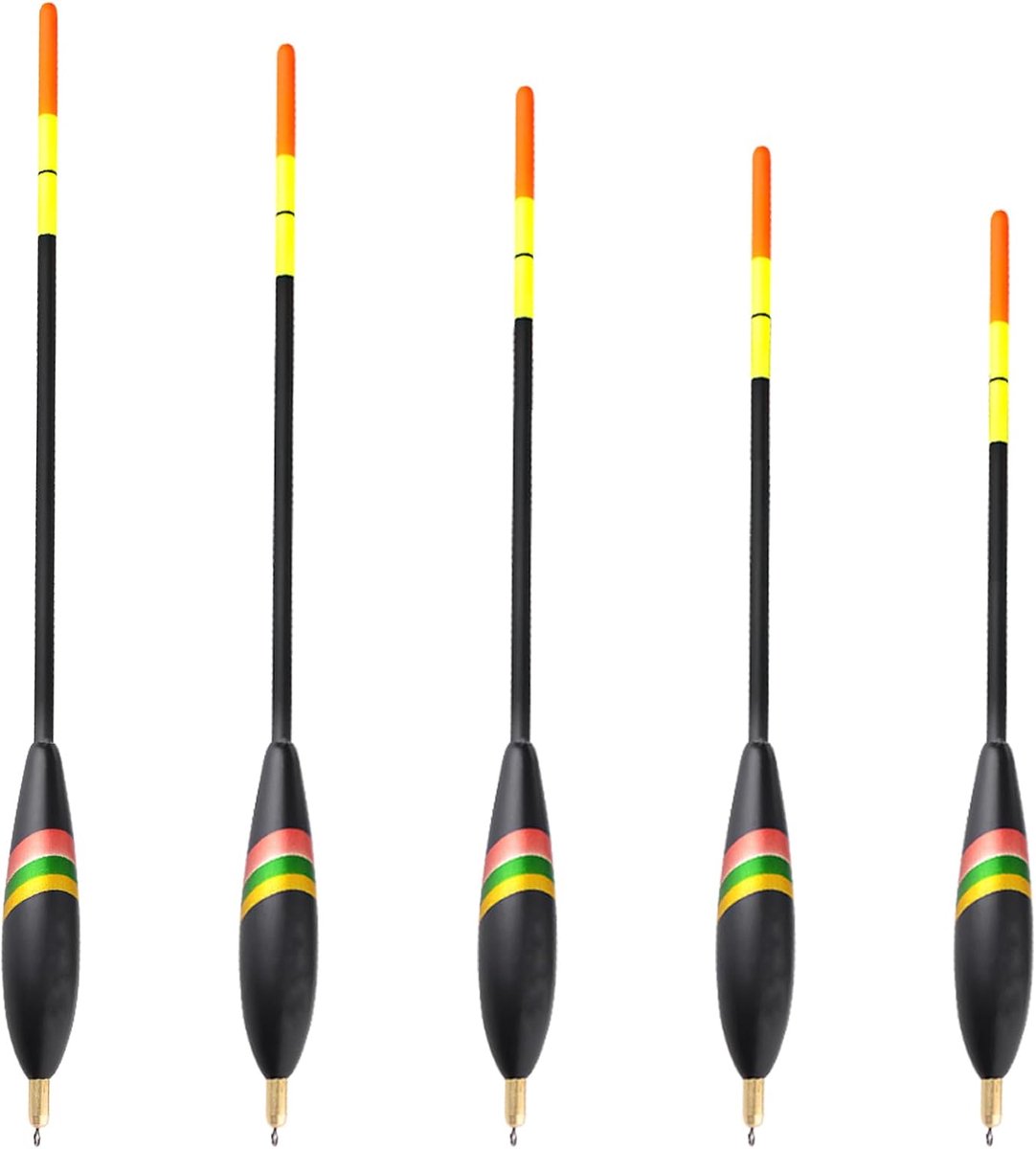 Set van 5 Waggler visdobbers 4g-8g met 2g voorgeblazen - Ideaal voor zoetwatervissen