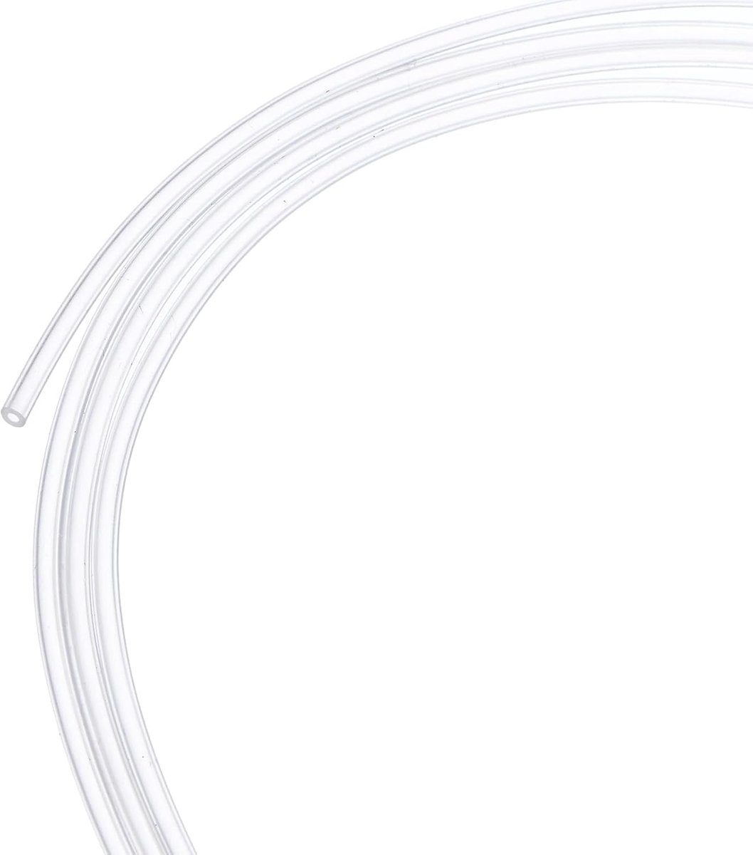 Siliconen slang, 1/32" (0,5 mm) ID x 3/32" (2 mm) OD flexibele siliconen rubberen buis, 3 M hoge temperatuur waterluchtslangpijp voor pomp/vloeistofoverdracht, brouwen/aquaponics [helder]