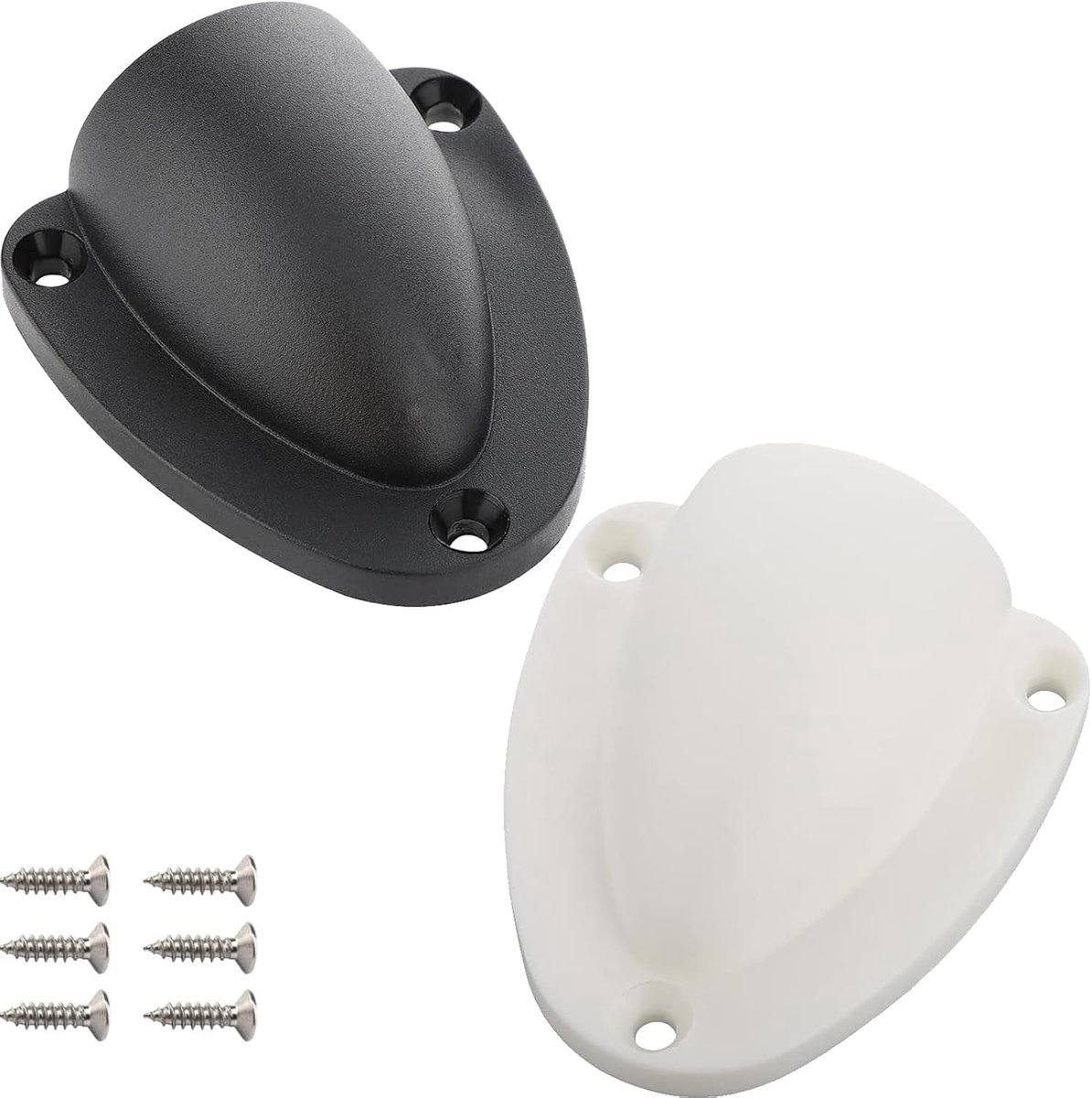 2 Stks Nylon Grote Marine Draad Kabel Vent Cover, Marine Clam Shell Vent Draad Kabel Slang Vent Cover Boot Transducer Bedrading Cover Clamshell Vent met Montageschroeven voor Boot Jacht