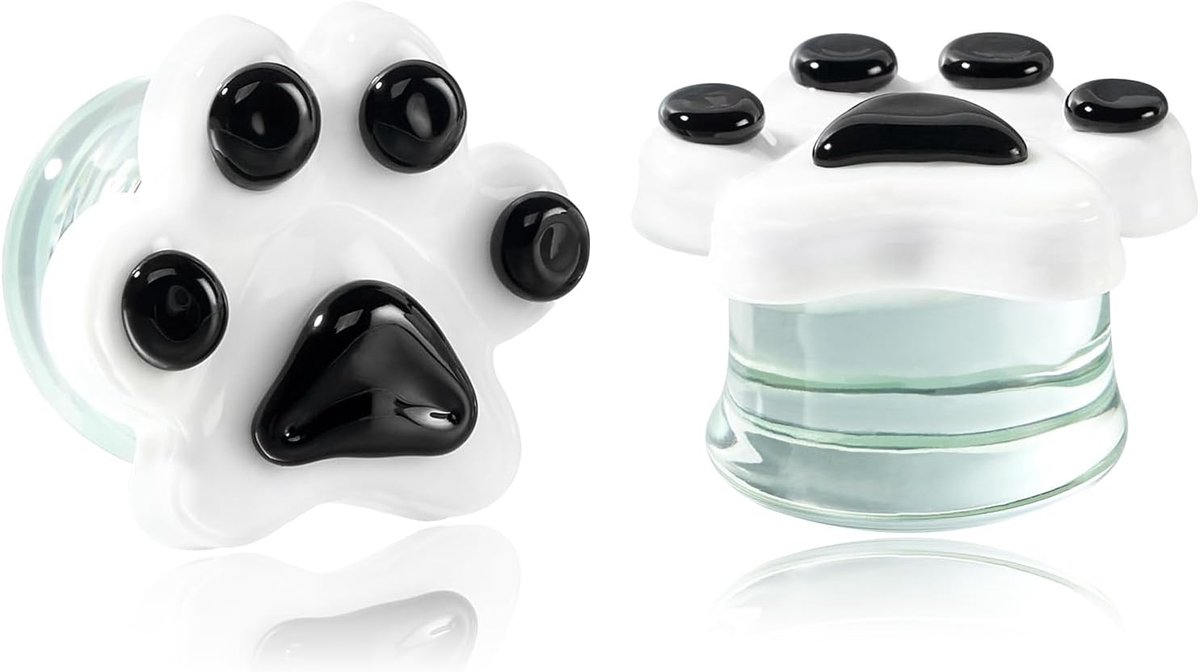 1 paar glazen oorplug piercing sieraden oor tunnel oor gauges expander stretchers double flared zadelsluiting 8 mm - 16 mm