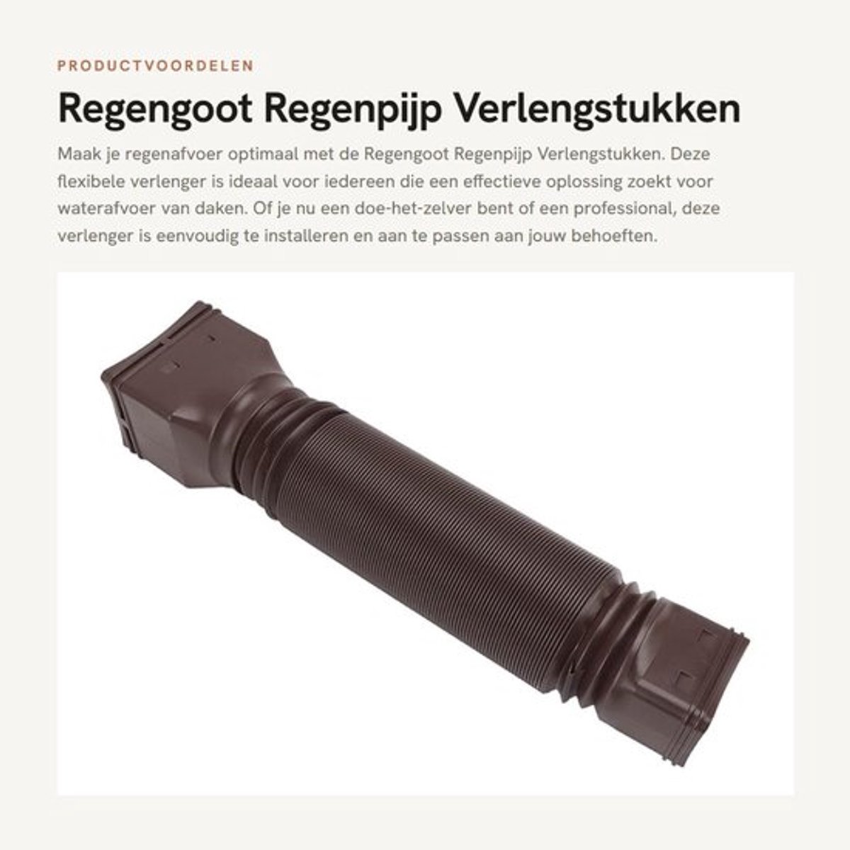Regenpijp Verlenger Flexibel - Intrekbare Afvoer - Dakgoot Accessoire - Waterdicht - PE/ABS Materiaal - 20-59 Inch Buismaat - Afvoerbuis