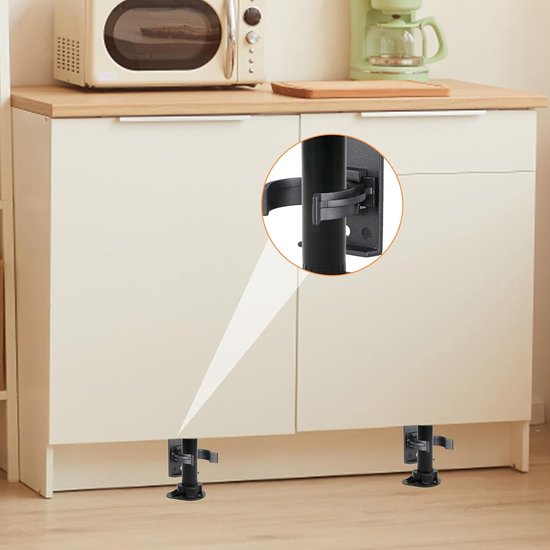 20 Stuks Zelfklevende Keukenclips voor Plinten, Badkamer Steun en Pedestal Bevestiging met 40 Schroeven — afbeelding 4