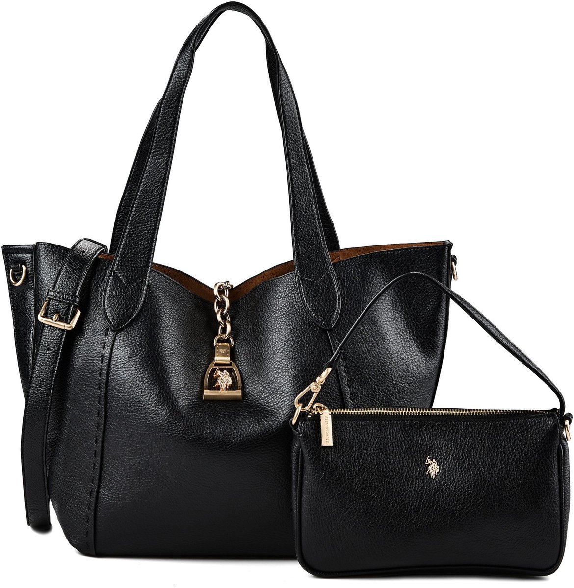 U.S. POLO ASSN. schoudertas shopper Helcho Shopping Bag Black zwart