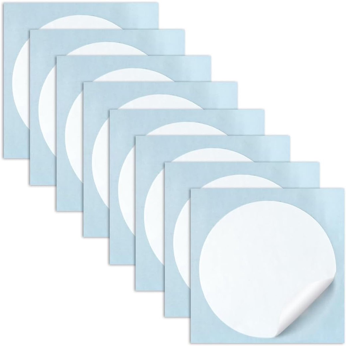 Verpakking met 8 stickers tegen botsingen voor ramen, vinyl, cirkelvormige raamstickers, voorkomt stoten door mensen en vogels, anti-shock stickers voor transparante glazen (12 cm, wit)