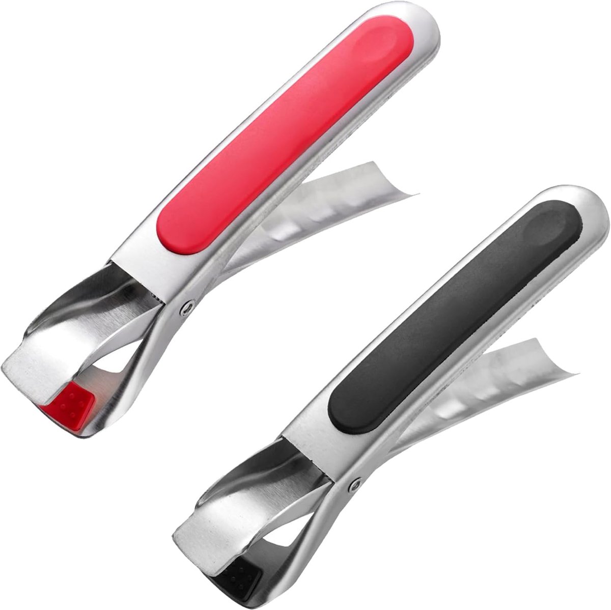 Set van 2 hittebestendige tangen - hete schotelgrijper met antislip siliconen kaken, hittebestendige tang voor braadblikken, magnetronkommen en pannen