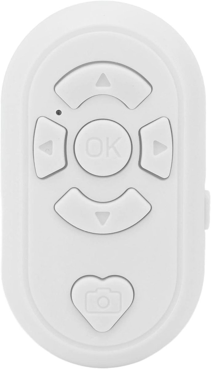 Remote Draadloze Bluetooth-bediening, Finger Scroller-afstandsbediening voor Telefoontablets, Scrolling Control Page Turner, Video Reading Camera Shutter Selfie Remote (Wit)