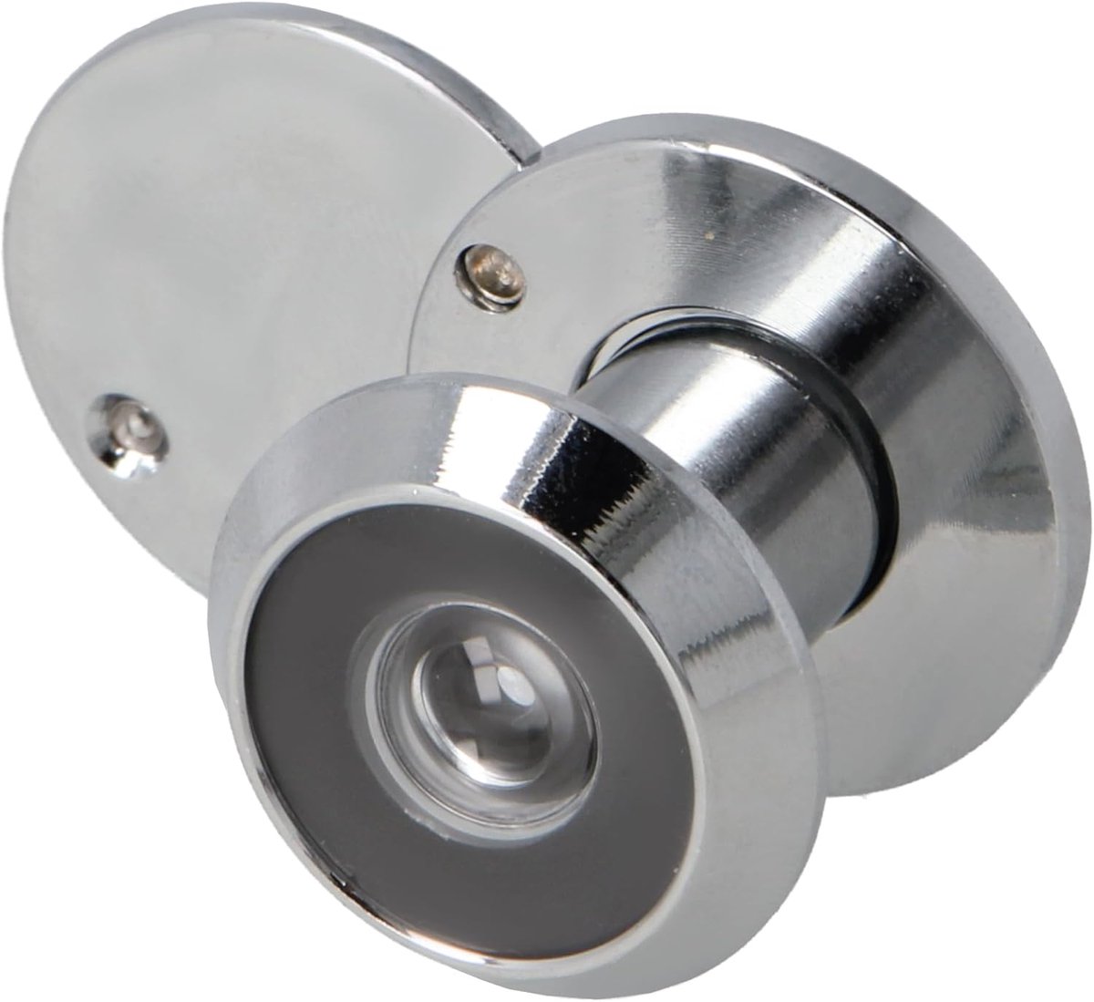 - Kijkgaatje met supergroothoeklens voor binnen- en buitendeuren - Kijkgaatje met privacykap - Messing - Zilverkleurig - Afmetingen: Diameter 14 mm - Deurdikte 15-25 mm