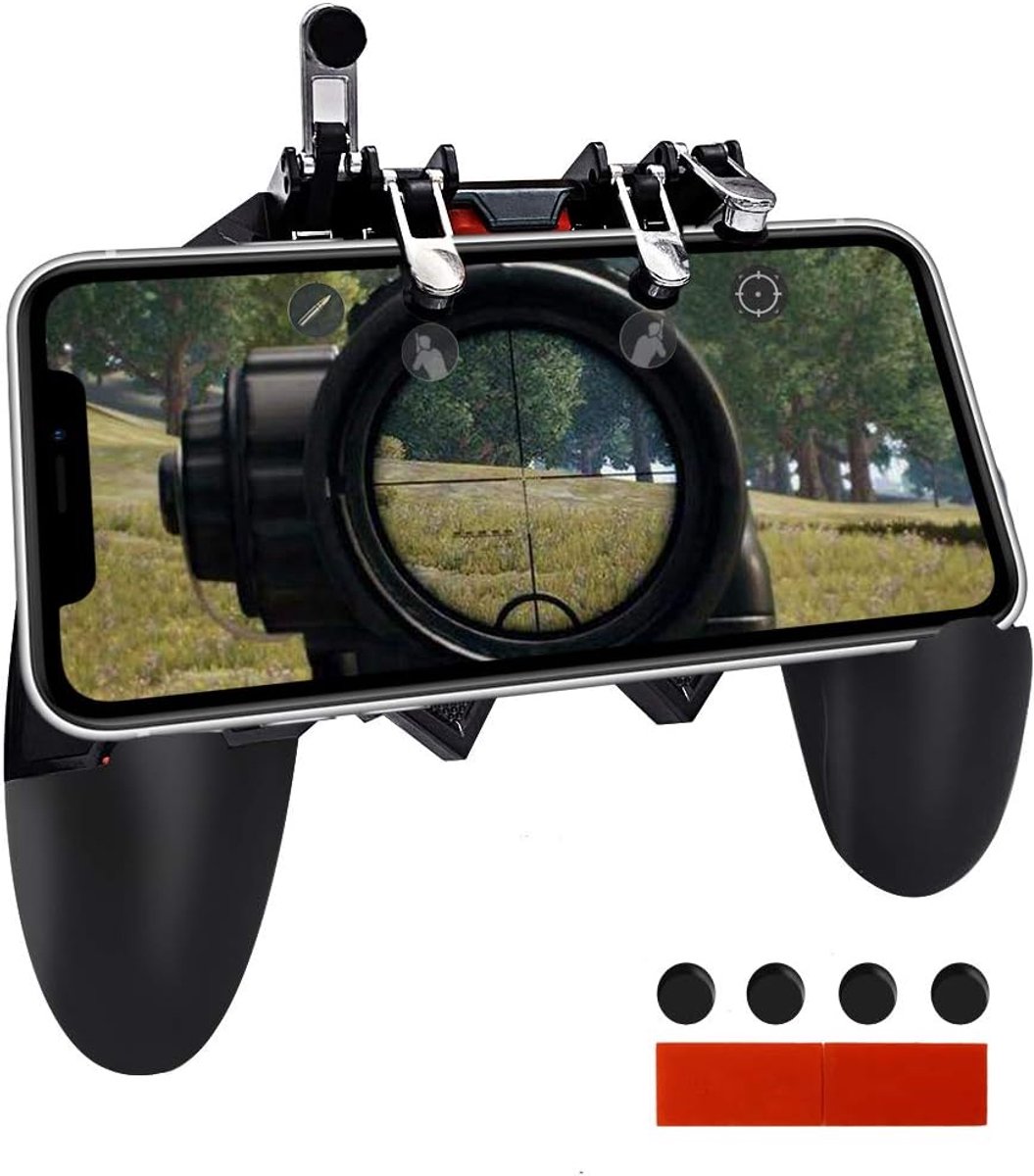 mobiele game controller gamepad vereenvoudigde gamecontroller draagbare joystick 6 vingers L1R1 universeel voor smartphone met breedte van 7 tot 9,5 cm