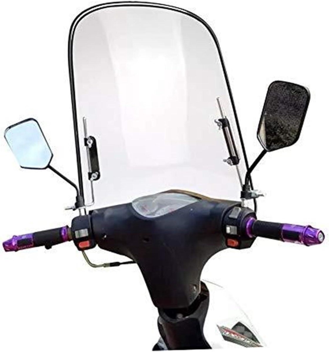 Motor Windscherm - Universele Spoiler - Bescherming Rijder - Sterk Polycarbonaat - 46x42.5CM - Transparant