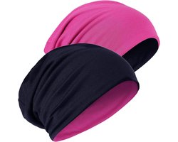 Dames Beanie - Wintermuts Heren - Dagelijks Gebruik - Omkeerbaar Ontwerp - ca. 27 cm Lengte - Zwart