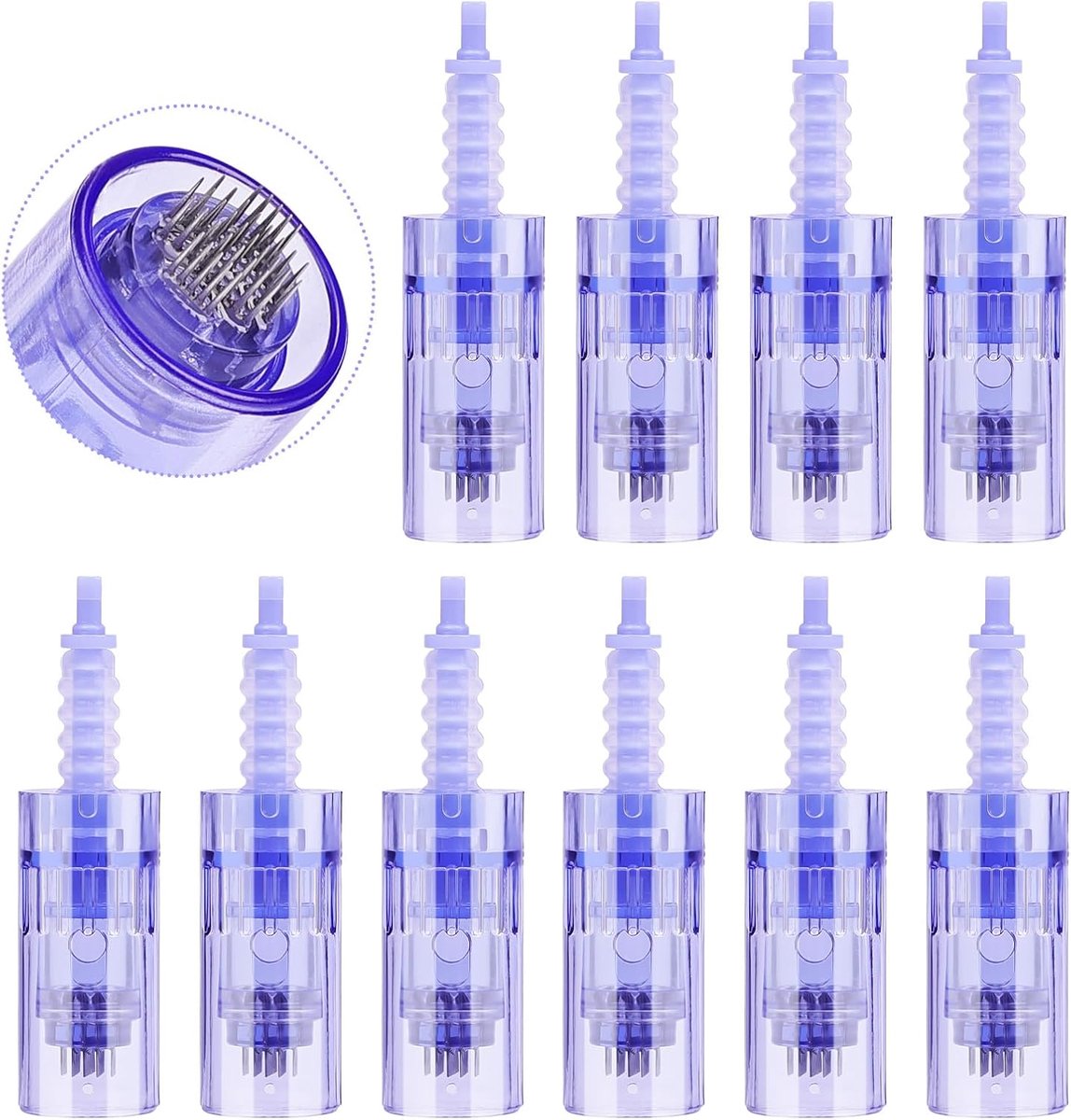 36 Pins Dermapen-naalden Vervanging Derma Pen Microneedle, Naaldcartridges voor Electric Dermapen, 10 stuks Derma Pen Apparaat (Bajonet)
