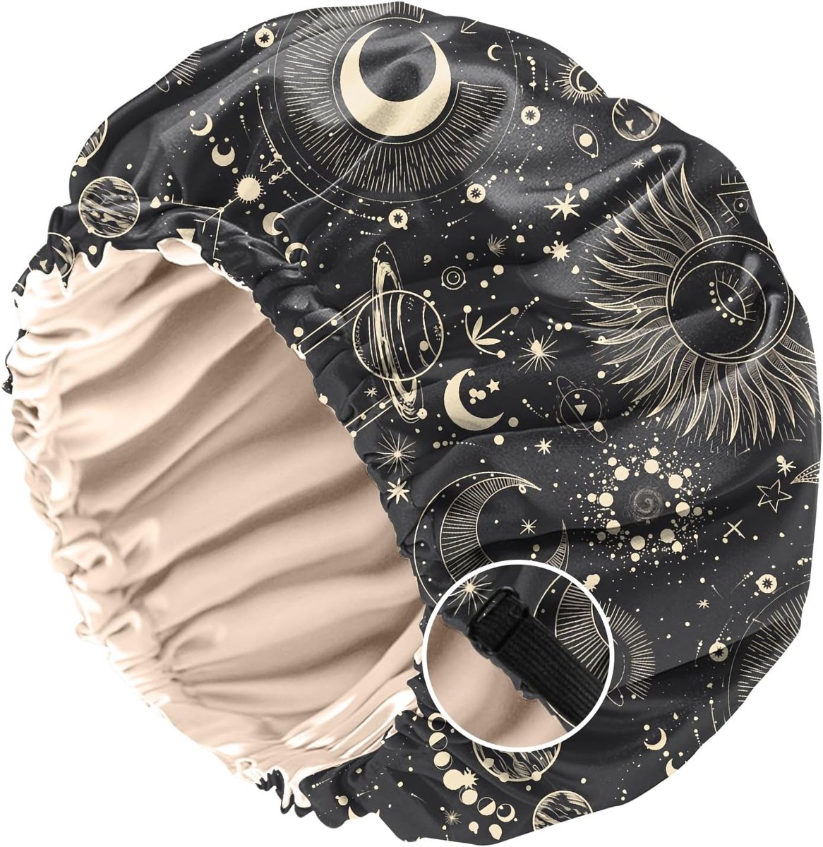 haarbonnet zijden bonnet om te slapen, dubbellaags, elastisch, verstelbaar, herbruikbaar, schattig, esthetisch voor vrouwen