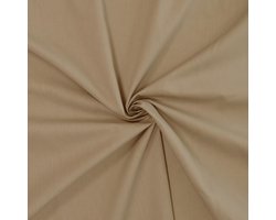 designers-factory Popeline 100% katoen, verkrijgbaar in meer dan 20 verschillende kleuren, verkoop per coupon (1 m bij 1,46 m, beige)