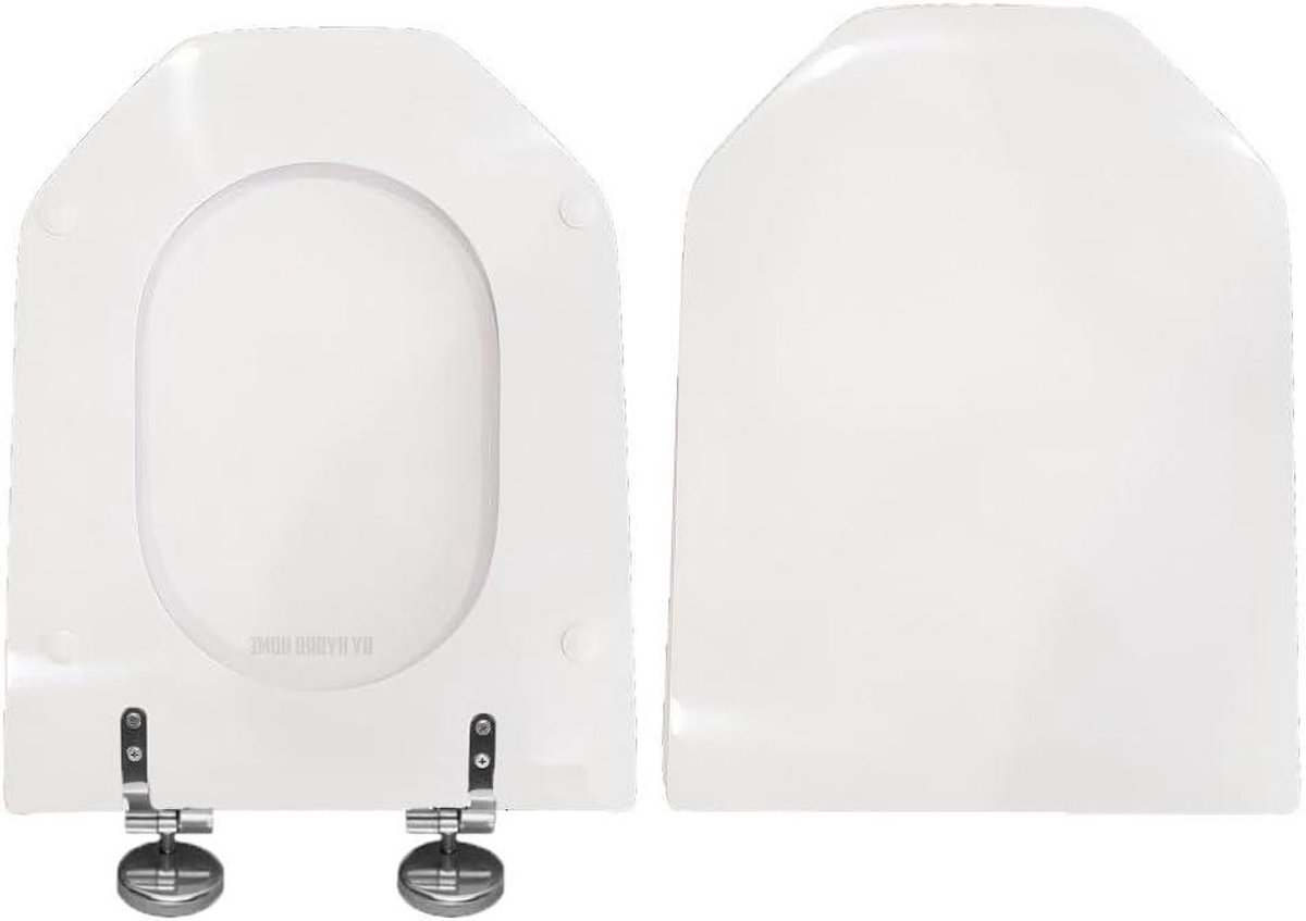 Toiletbril - WC bril - Badkamer Renovatie - Gemaakt van Italiaans Hout - 45 x 37 cm - Wit