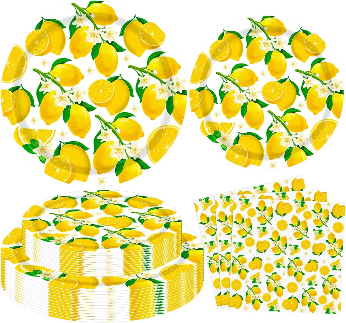 120 pak citroen feestdecoraties limonade thema verjaardagsfeest benodigdheden gele citroenen thema servies voor citroen thema verjaardagsfeest bruiloft douche benodigdheden