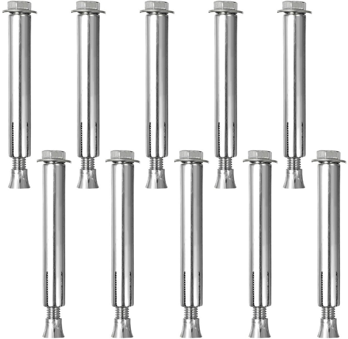 Screws voor asfalt en grondankers, speciale spreidmoeren voor het bevestigen van verkeersobstructies, 80 x 100 mm