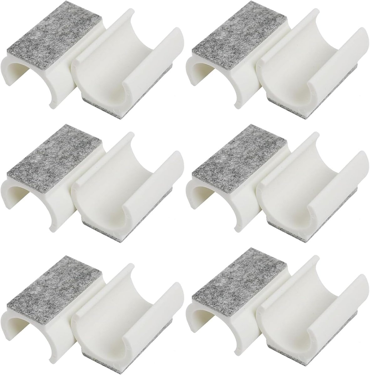 8 stuks viltdoppen voor nagels, universele meubelglijders Ø 24-25 mm, voor schommels voor parket, laminaat, tegels, bescherming en geluidsreductie (wit, 12 stuks, 22 mm)