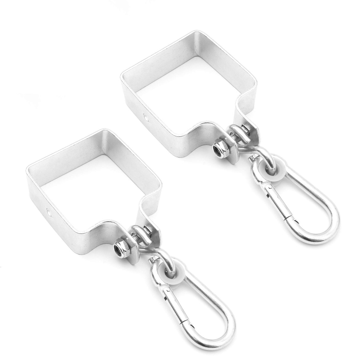 Jungle-2er SET schommelhaken vierkant 9x9 cm - zware lasthaken en balkbevestiging - voor stabiele werking van schommels, trainingsapparatuur, hangmatten