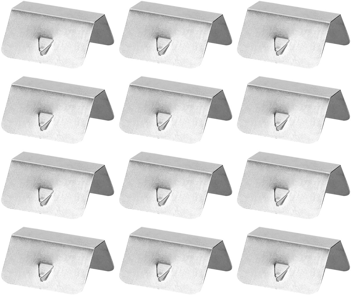 Clips, Universele Auto Wind Regendeflector Kanaal Roestvrijstalen Bevestiging Borgclips Set Regen Wenkbrauw Clip Auto Accessoires(12pcs)