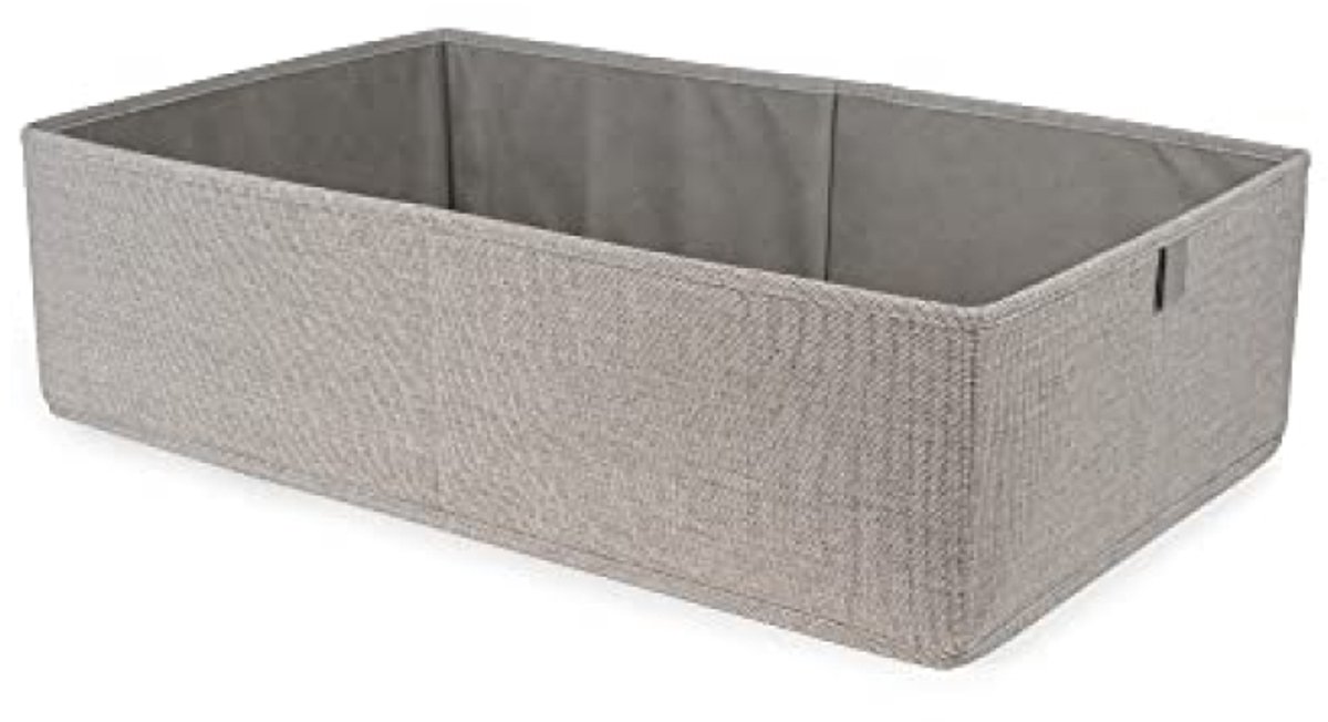 Huis Geluk Opbergmand XL - Grijs, 56x36x16,5 cm - Premium zachte opbergoplossing