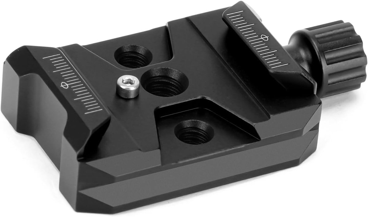 Quick Release Plate Clamp voor Camera's - Arca Swiss QR Adapter met 3/8" & 1/4" Schroefgaten, Geschikt voor DSLR, Stabilizers en Statiefaccessoires