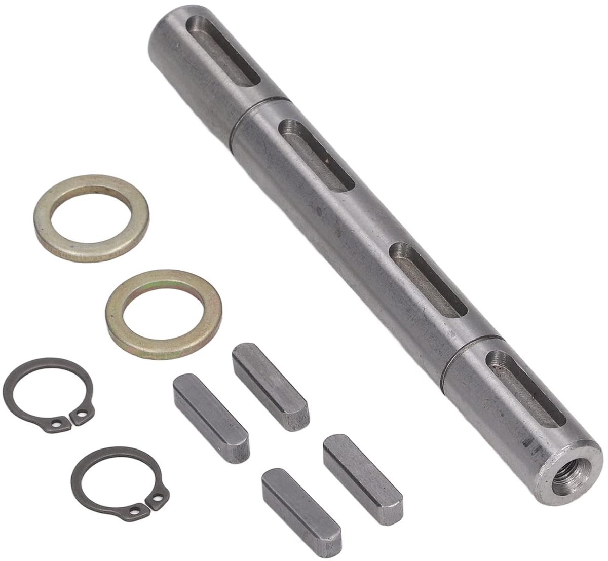 Wormreductie met dubbele uitgangsas van legeringstaal, 14 mm diameter, 128 mm lengte, hoge belastingcapaciteit voor NEMA34 stappenmotoren en RV040 NMRV040 toepassingen