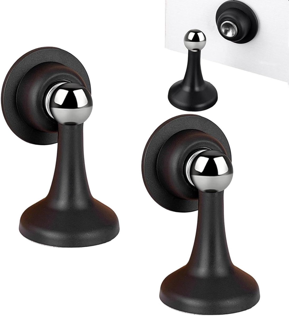 Magnetische Deurstopper - Deurvanger Zonder Boren - Deuren Open Houden - Schadevrije Montage - 95 cm - Wit