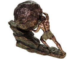 SnelShoppen - Veronese beeld Sisyphus en de eeuwige rots 29 cm Ares Thanatos Griekse mythologie decoratie beeldje voor thuis en tuin