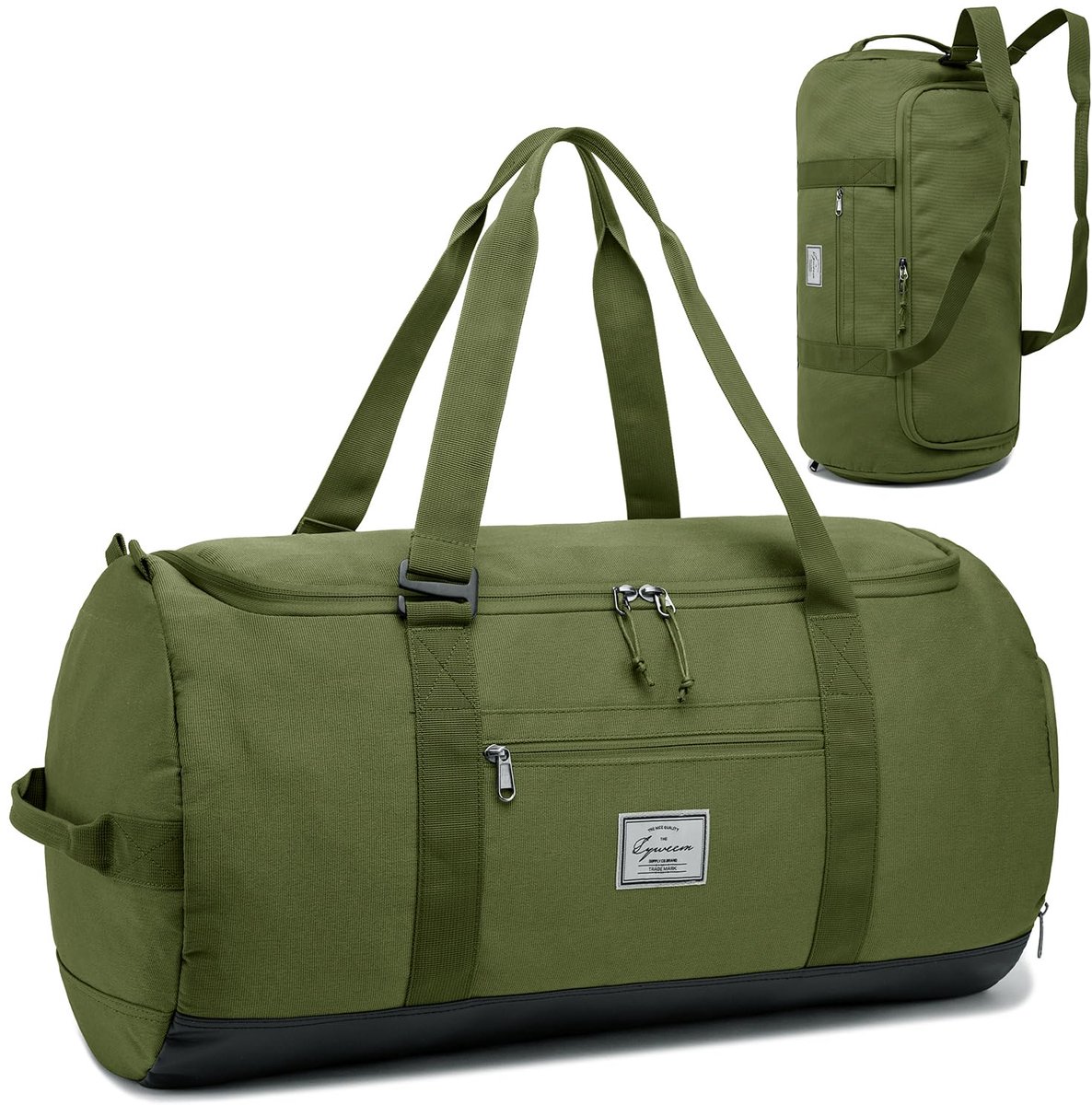 SnelShoppen - Grote Reistas voor Heren en Dames, 60L Sporttas, Weekendtas, Avondtas, Multifunctioneel, Uniseks, Groen, Ideaal voor Reizen, Kamperen en