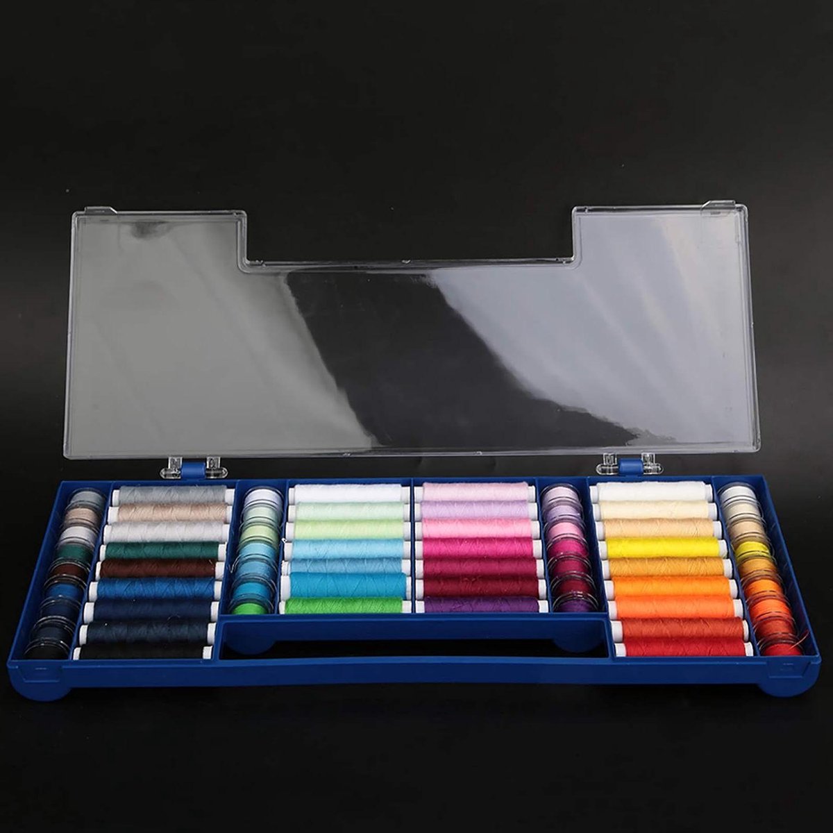 Naaigaren Set - Naaisetje Naaibenodigdheden - Kleding Repareren - 32 Kleuren Garen - 34 x 14 x 3 cm - Blauw