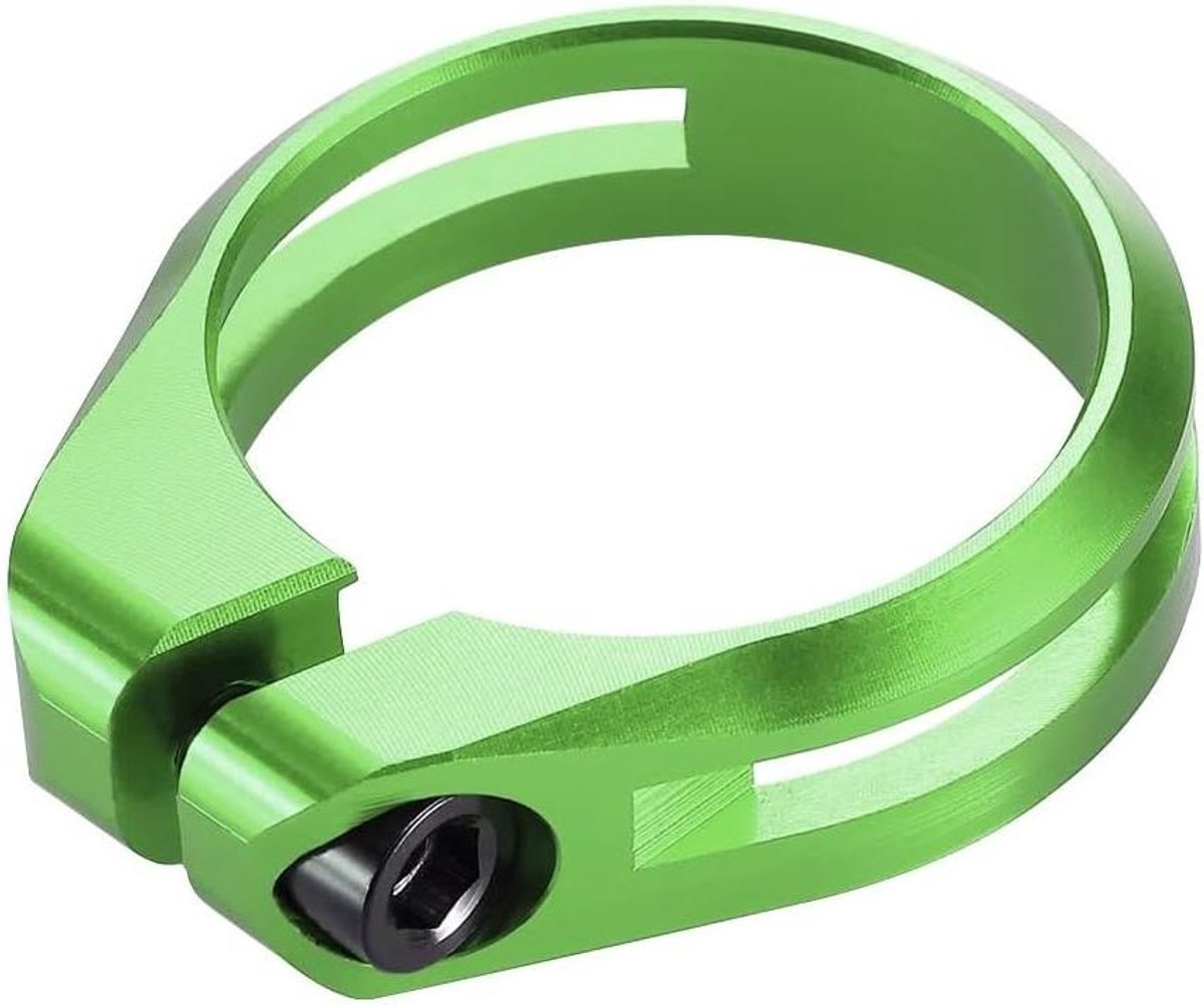 Fiets Zadelklem - Zadelpenklem Fiets - Zadelpositie Verstellen - Ergonomische Hendel - 34.9mm - Groen