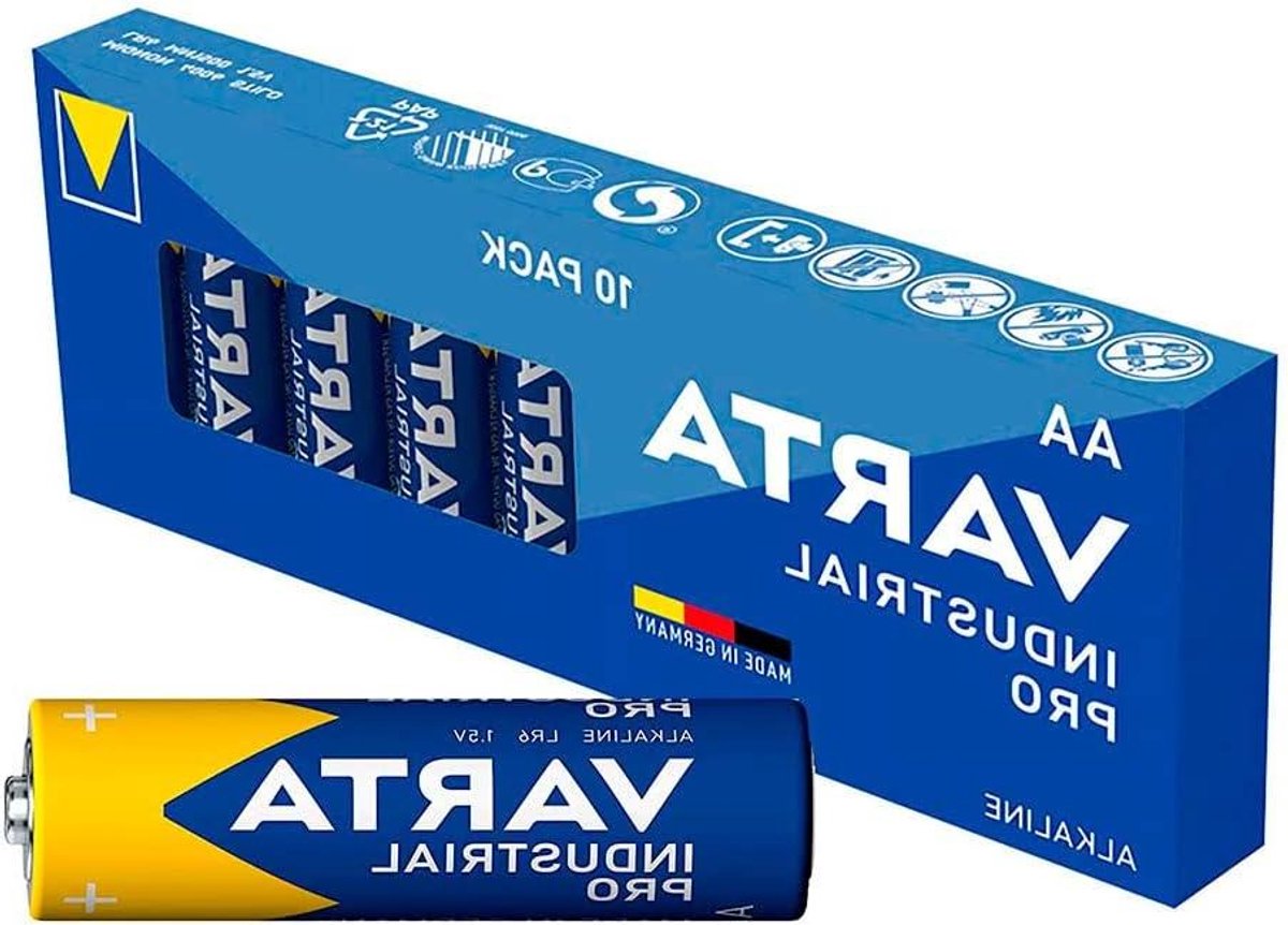 Industriële Batterijen - Alkaline Mignon - Apparaten Voeden - Hoogwaardige Energie - 10 Stuks - Zilver