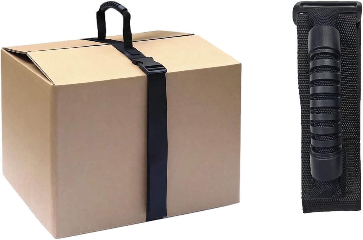 Draagriem met Handgreep Verstelbare Nylon Riem met Gesp voor het Verplaatsen van Omvangrijke en Zware Dozen Bagage in één Stuk