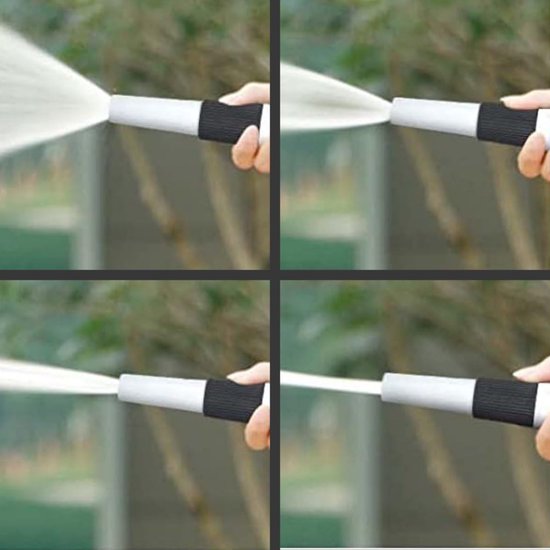 15 meter + 1.5meter - Tuinslang met haspel - 9 Sproei standen - Slangenhouder 180° Draaibaar - Tuinslanghaspel Zwart — afbeelding 2