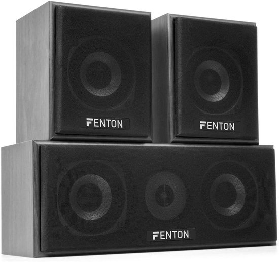 Home Cinema Set - Surround Sound Systeem - Thuis Bioscoop Ervaring - 5.0 Kanaals Geluid - 5 Delig - Zwart — afbeelding 2