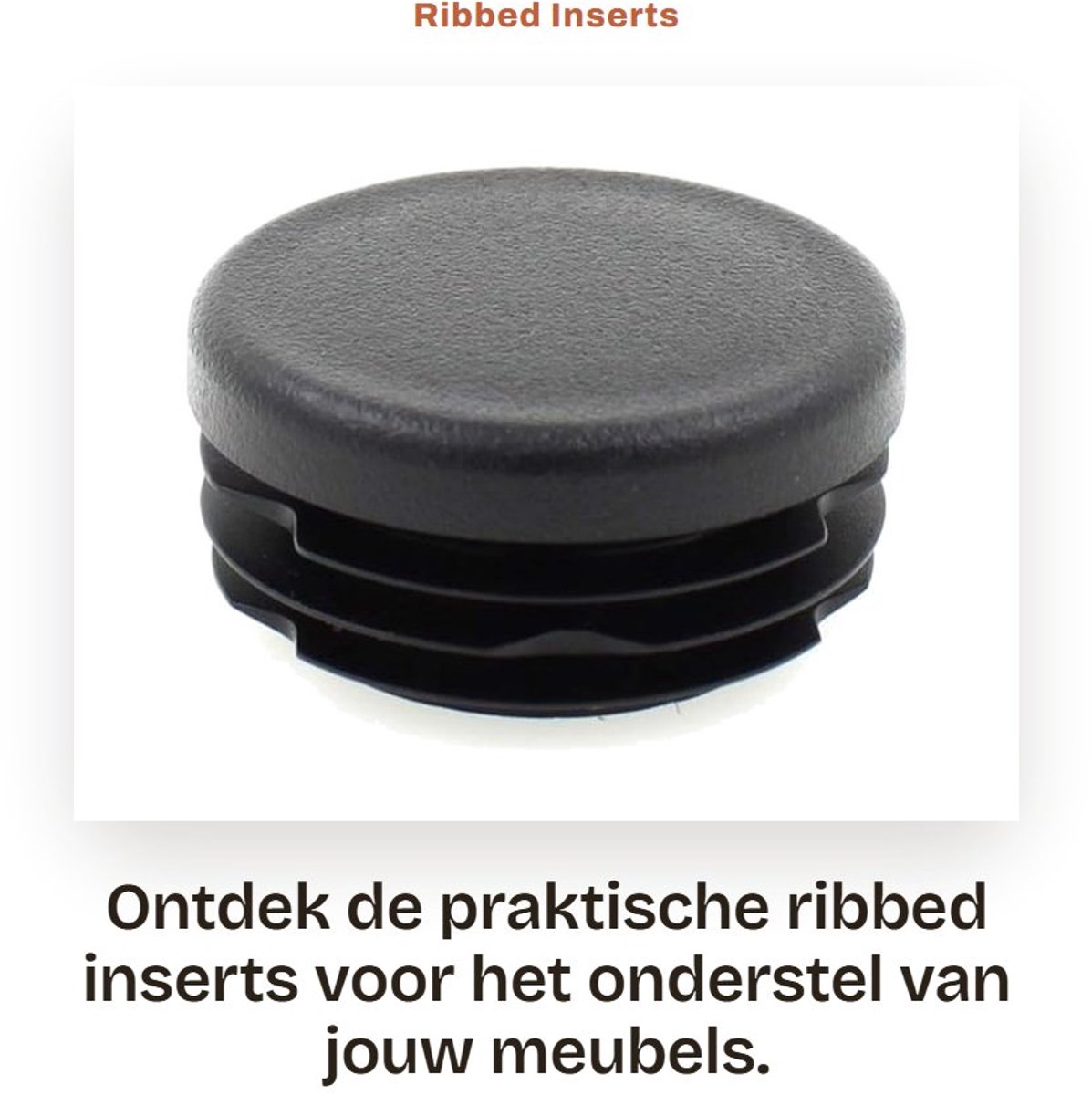 Dailygoods- Einddoppen 30mm - 16 Stuks - Ronde Inzetstukken - Geribbelde Cap - Bescherming Vloeren - Voor Tafel/Stoel Meubels - Buisdoppen