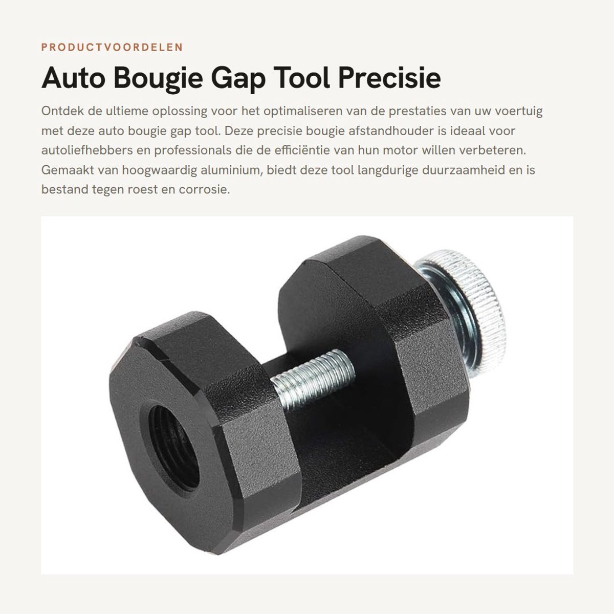Dailygoods- Bougie Gap Tool - Universele 14 mm Bougiesleutel - Hoogwaardig Aluminium - Roestwerend - Compact - Draagbaar - Bougieafstandhouder